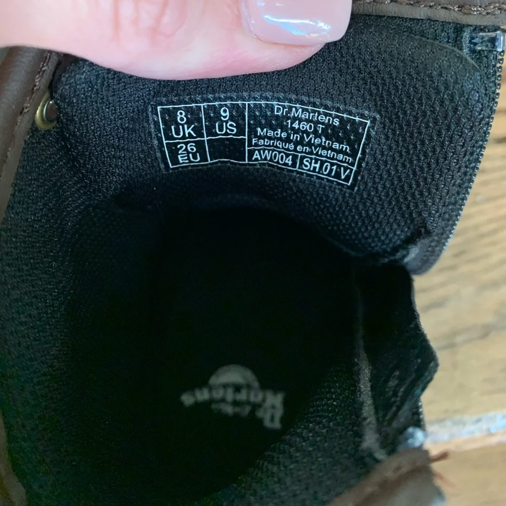 Dr. Martens Kids Brown Leather Lace-Up Boots